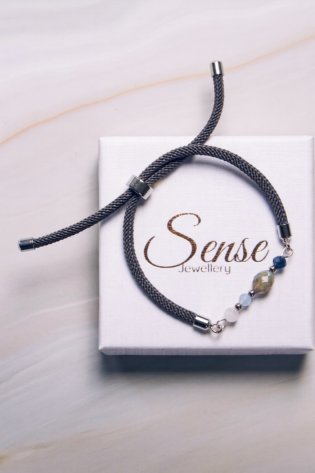 Custom - Edelsteen armband 2.0 - Zilver