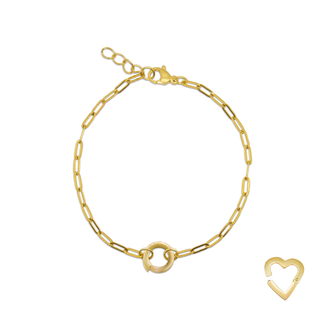 Geboortesteen bloem - Armband - Midium Ovaal