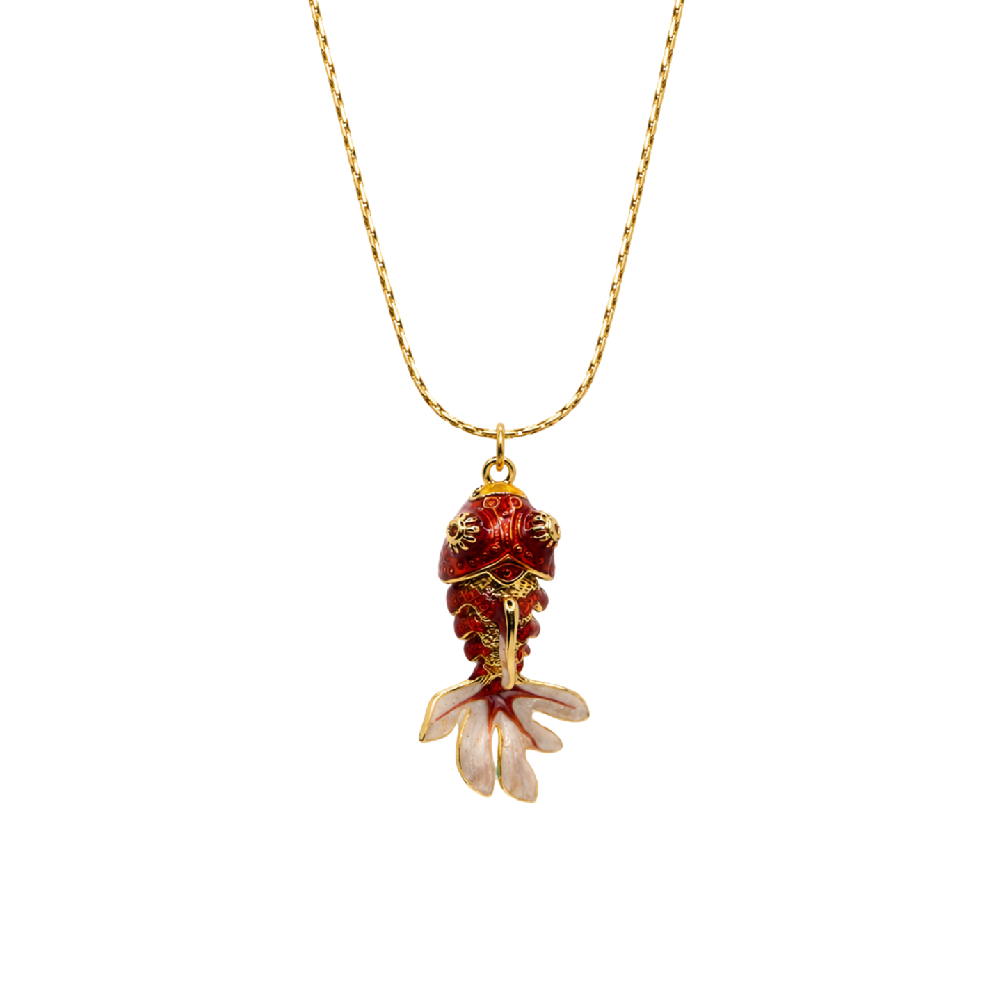 Bedelketting - Statement vis - Rood
