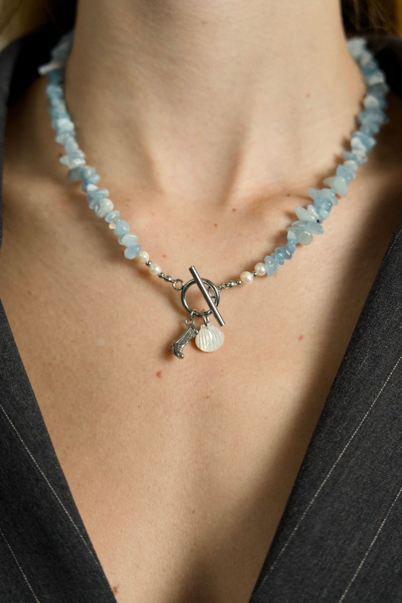 Edelsteen ketting - Aquamarijn - Verhelderend