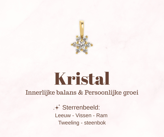 Geboortesteen bloem - Kristal - Innerlijke balans