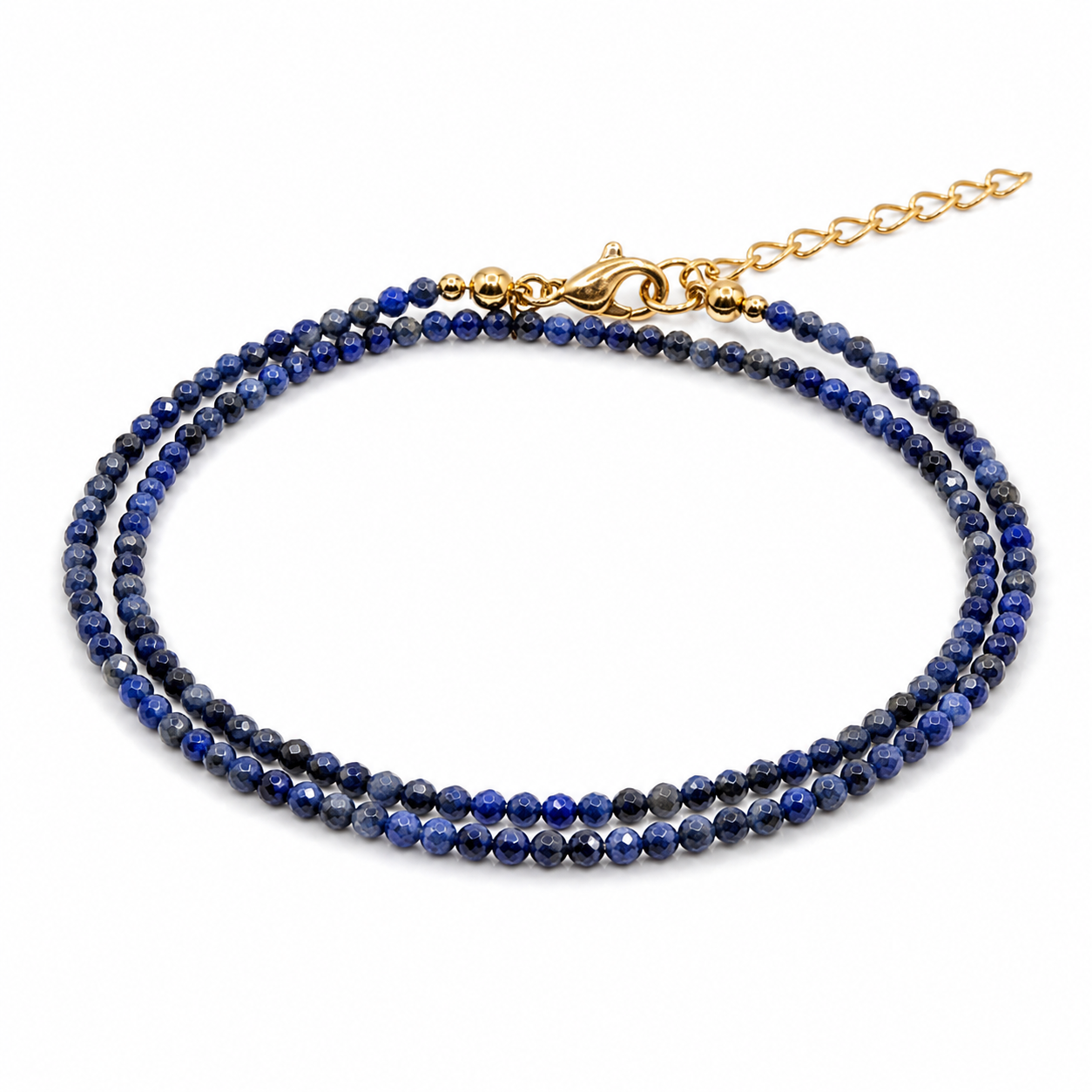 Dubbele edelsteen armband – Lapis Lazuli