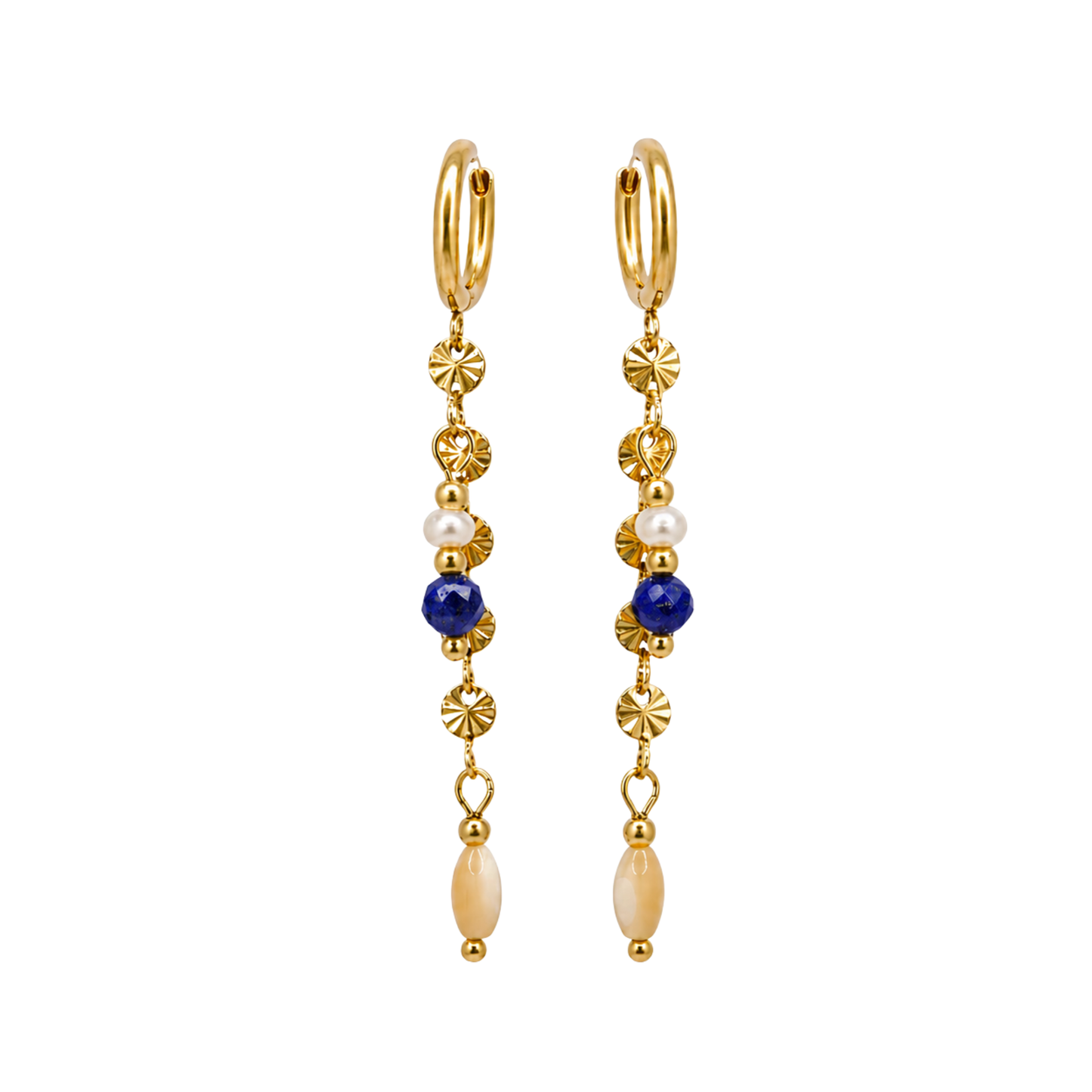 Sunshine oorbellen - Lapis Lazuli