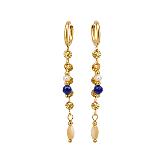 Sunshine oorbellen - Lapis Lazuli