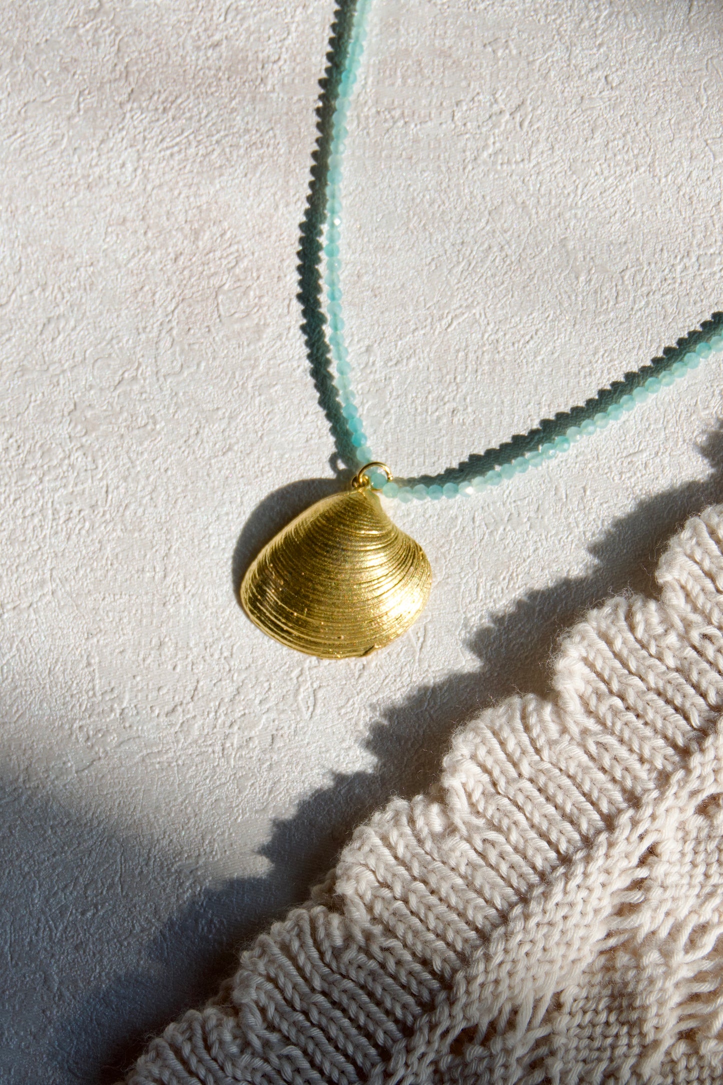 Edelsteen ketting mini - Amazoniet - Innerlijke balans - Goud