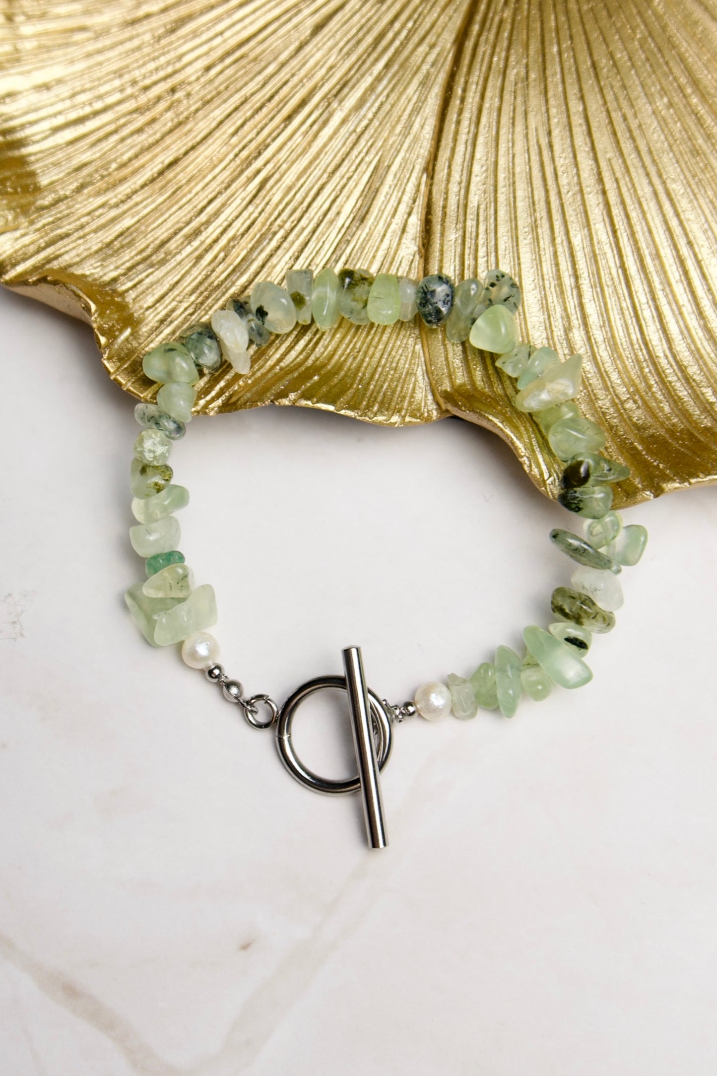 Edelsteen armband - Prehniet - Innerlijke balans