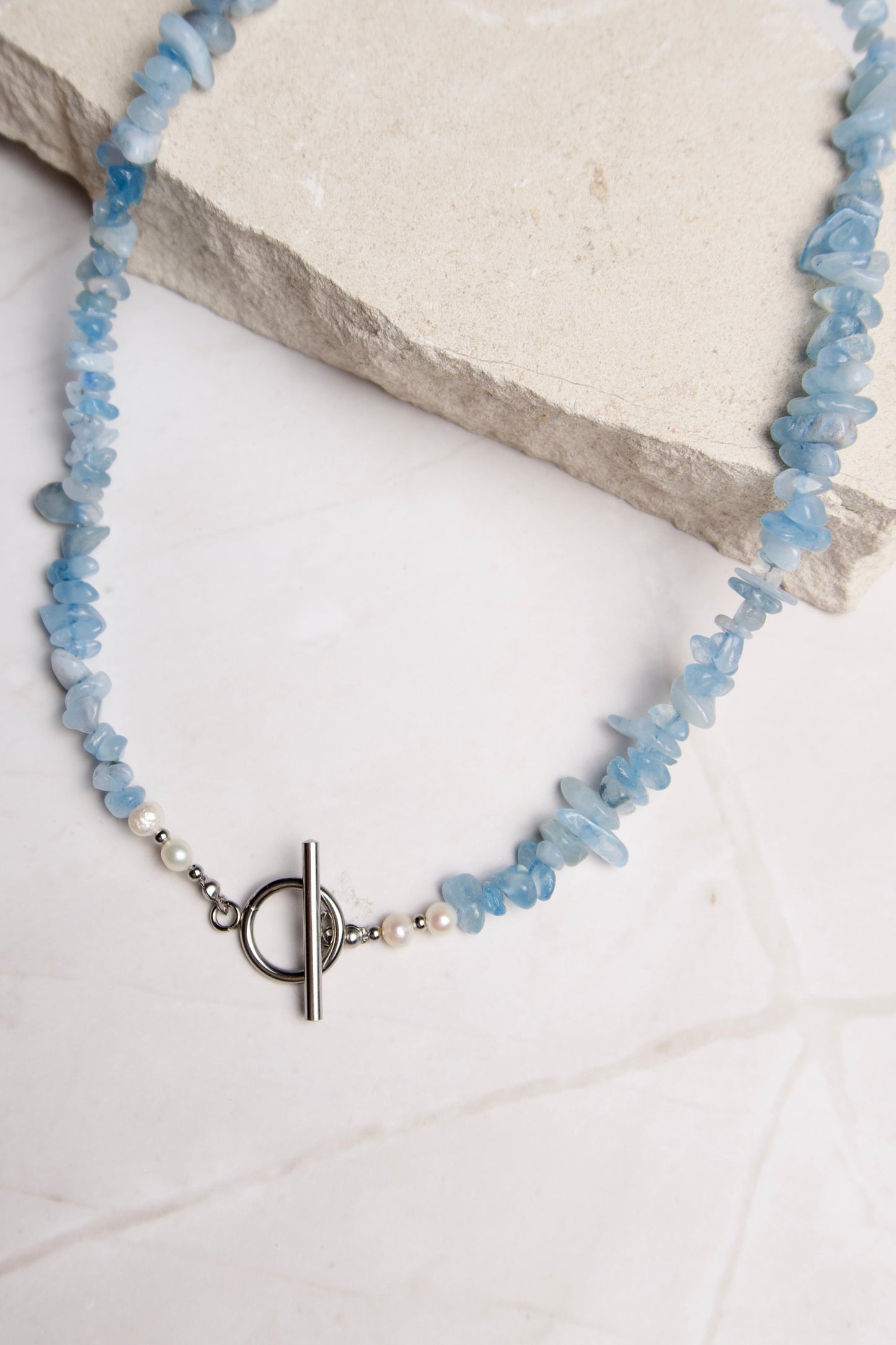 Edelsteen ketting - Aquamarijn - Verhelderend