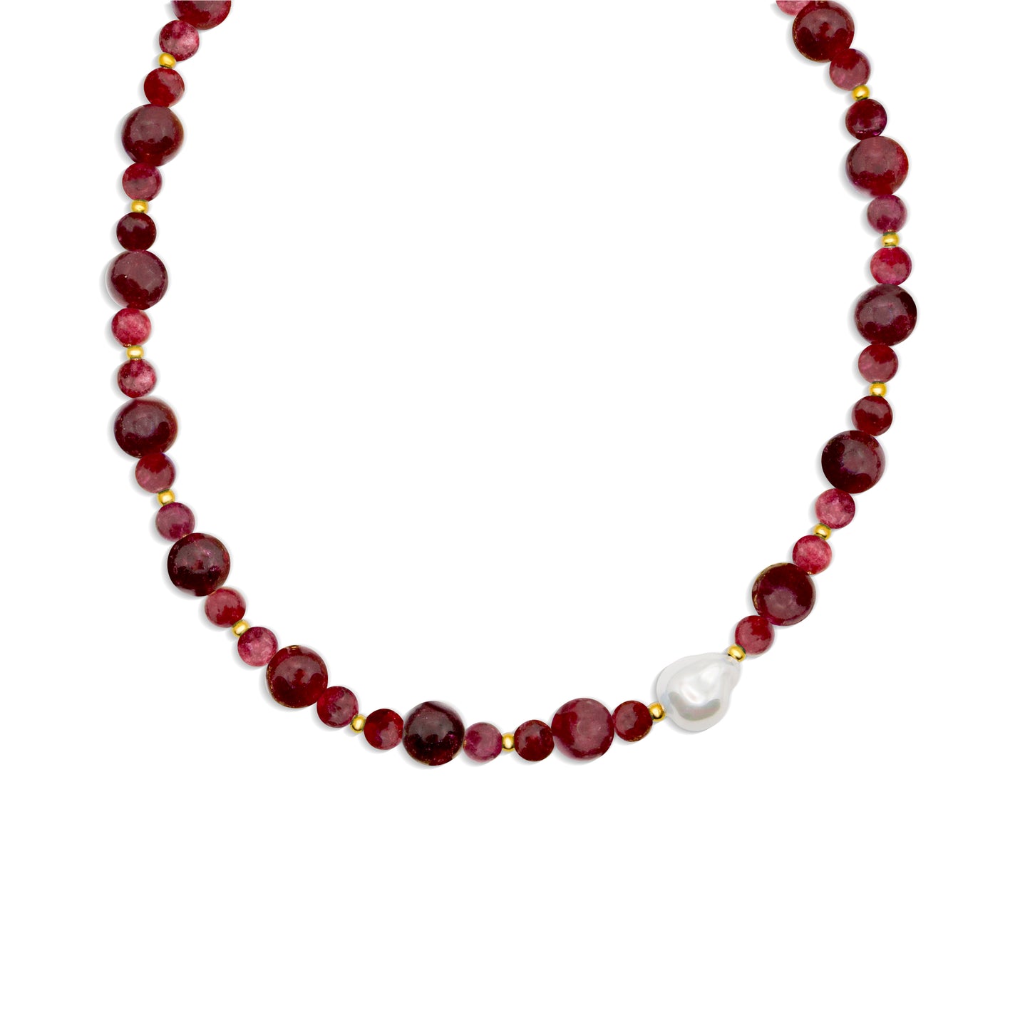 Edelsteen Ketting W25/26 - Cherry Granaat