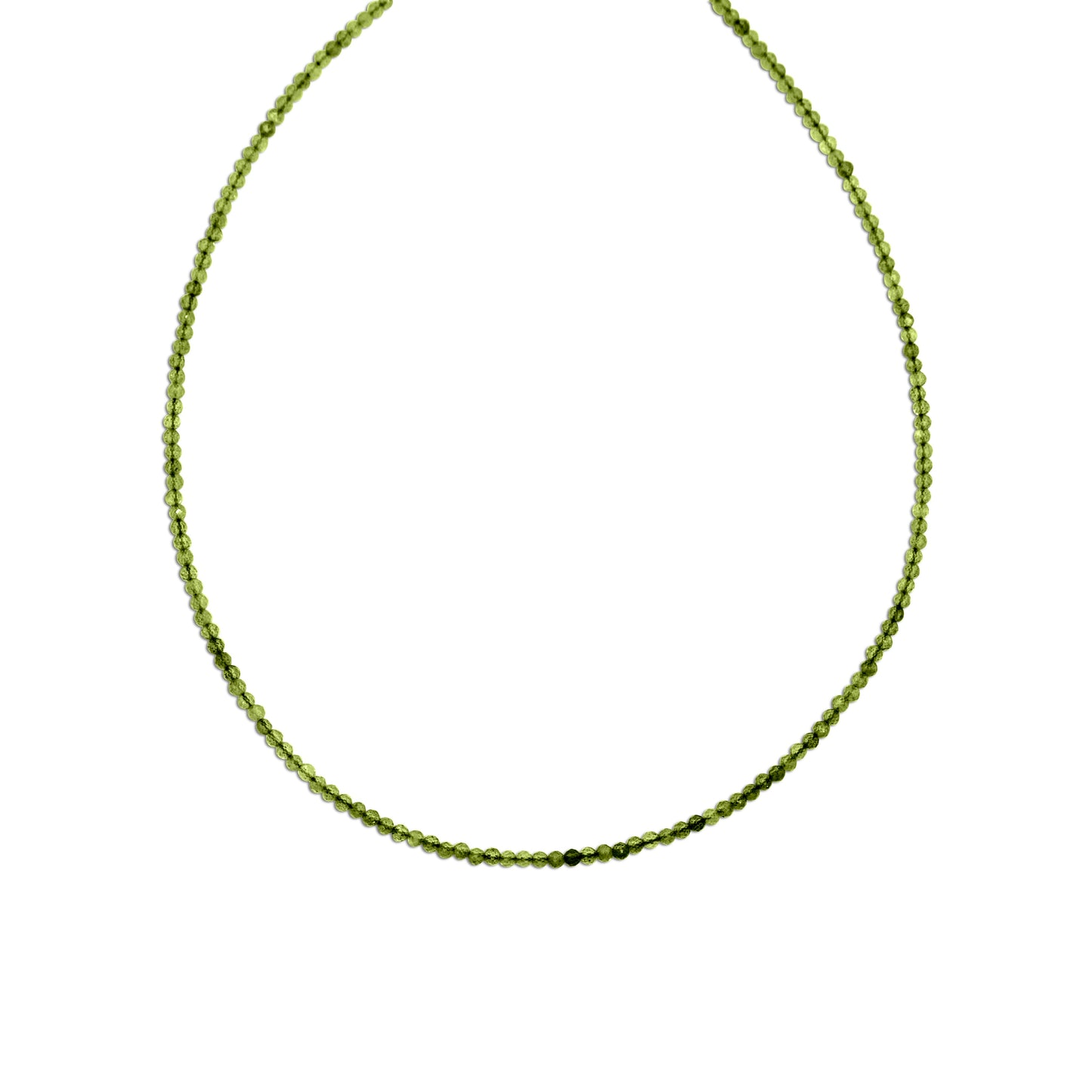 3 MM Edelsteen ketting - Groen Zirconia - Zilver