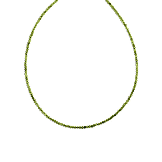 3 MM Edelsteen ketting - Groen Zirconia - Goud