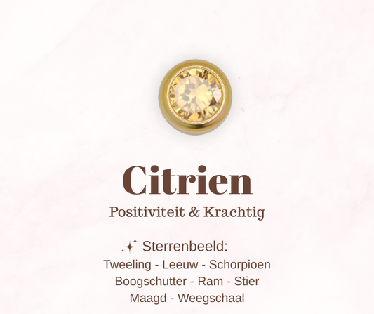 Geboortesteen bedel - Citrien