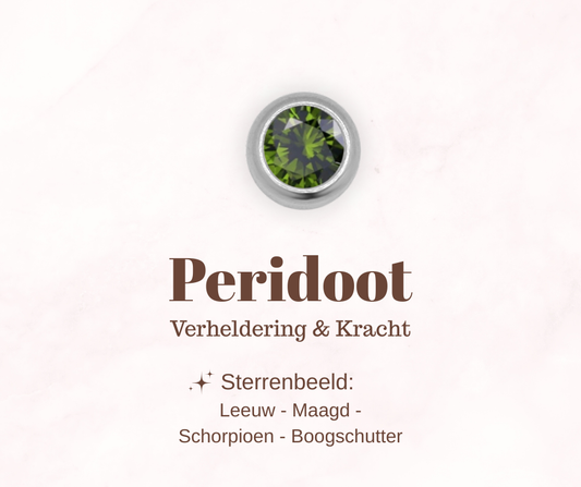 Geboortesteen bedel - Peridoot