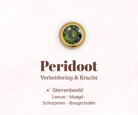 Geboortesteen bedel - Peridoot
