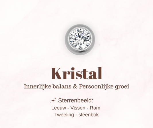 Geboortesteen bedel - Kristal