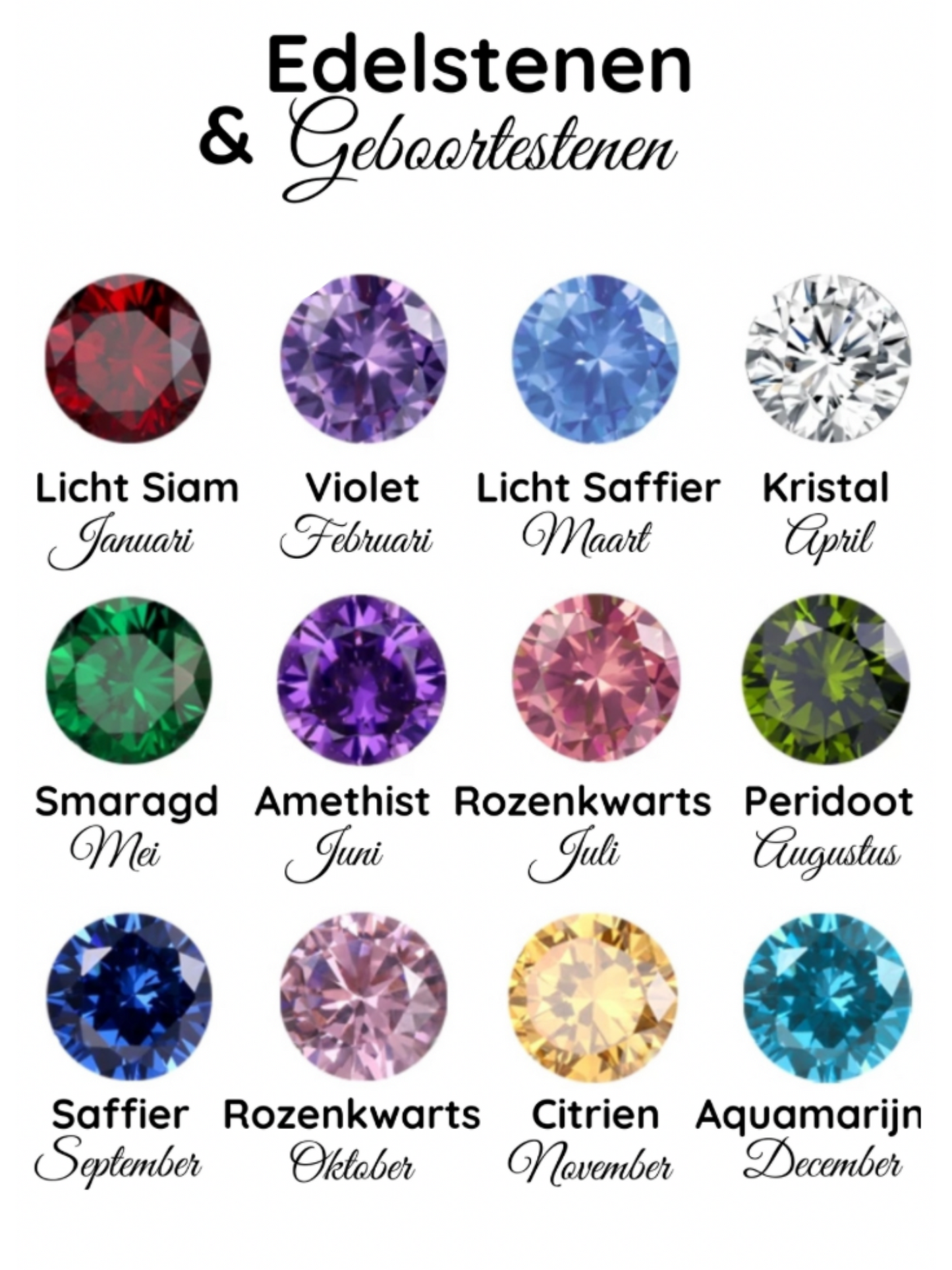 Geboortesteen oorbellen - Juli