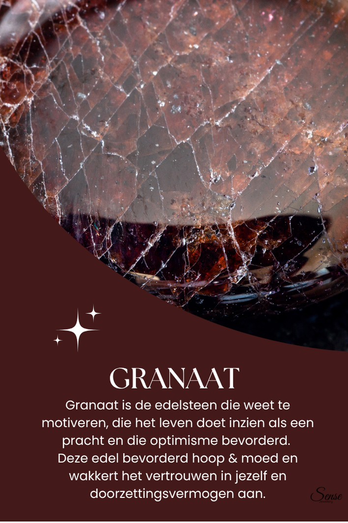 Edelsteen armband - Granaat