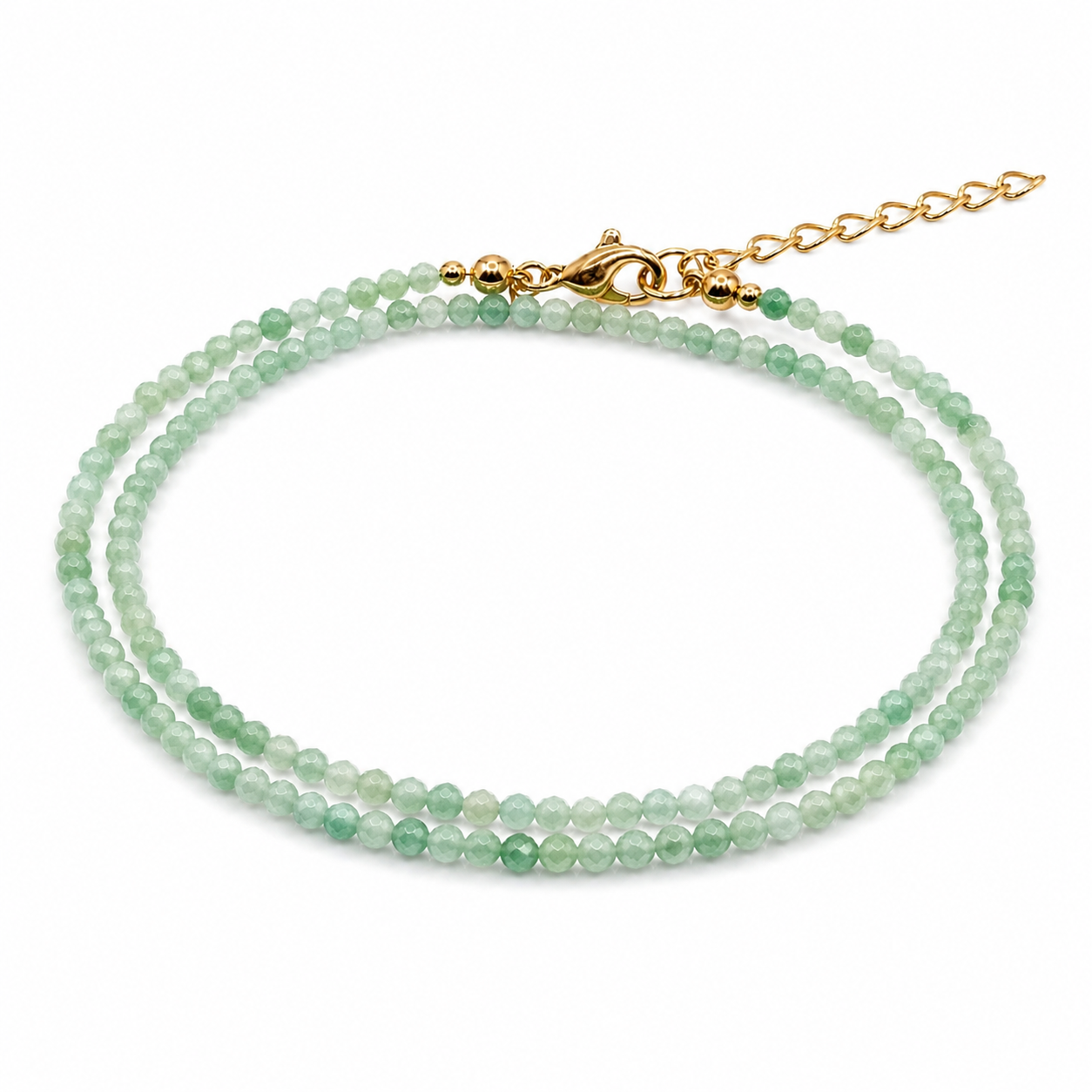 Dubbele edelsteen armband – Aventurijn