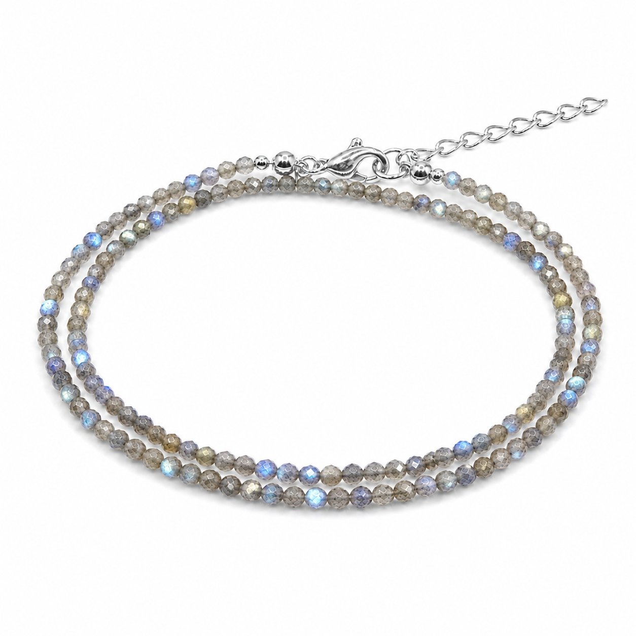 Dubbele edelsteen armband – Labradoriet