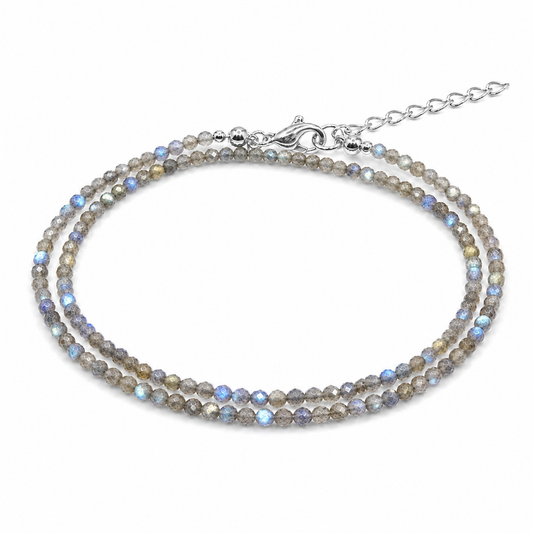 Dubbele edelsteen armband – Labradoriet