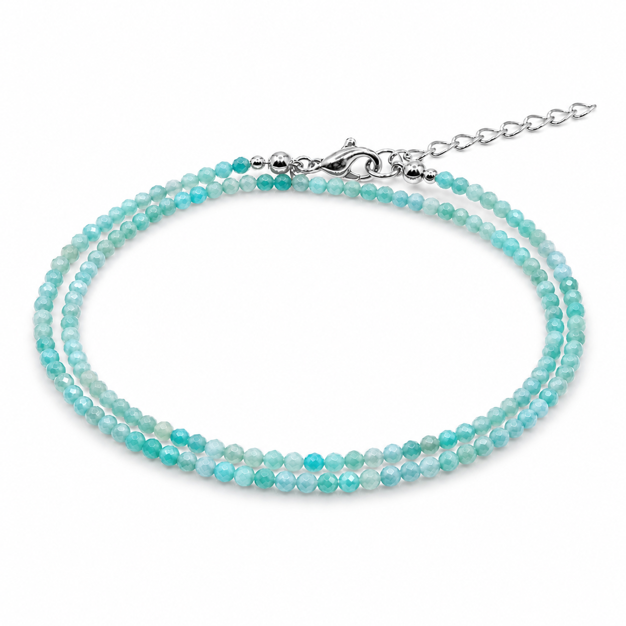 Dubbele edelsteen armband – Amazoniet