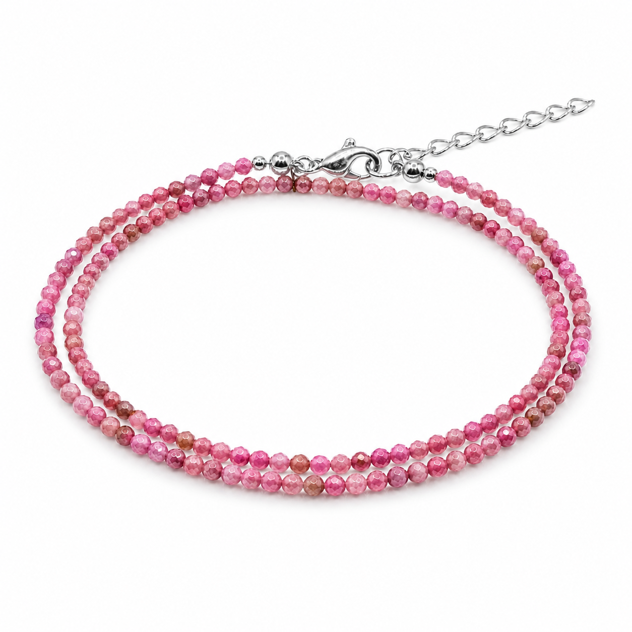 Dubbele edelsteen armband – Toermalijn