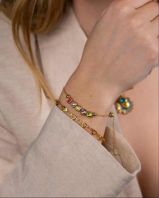 Geboortesteen Armband - Goud