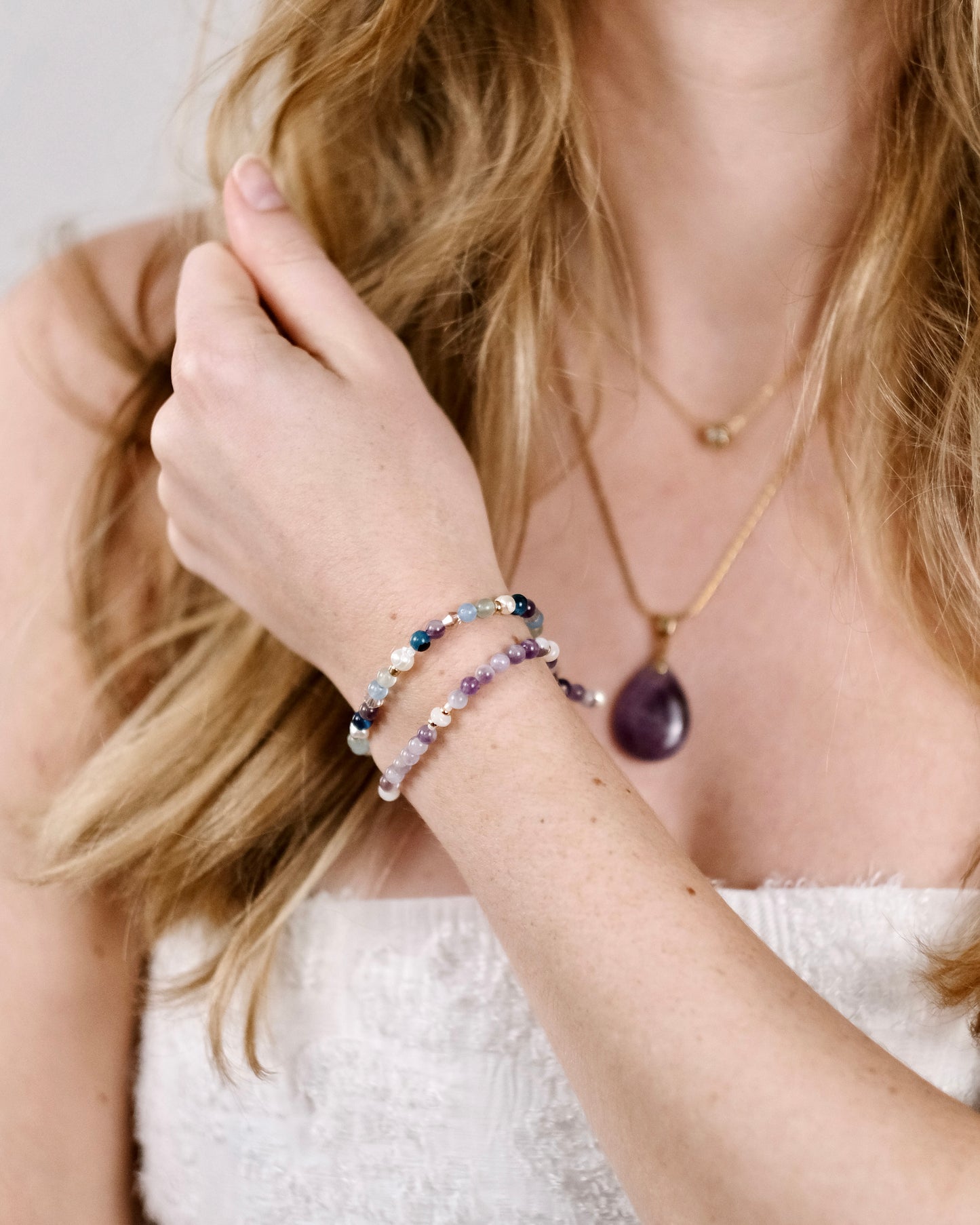 Edelsteen armband - Amethist