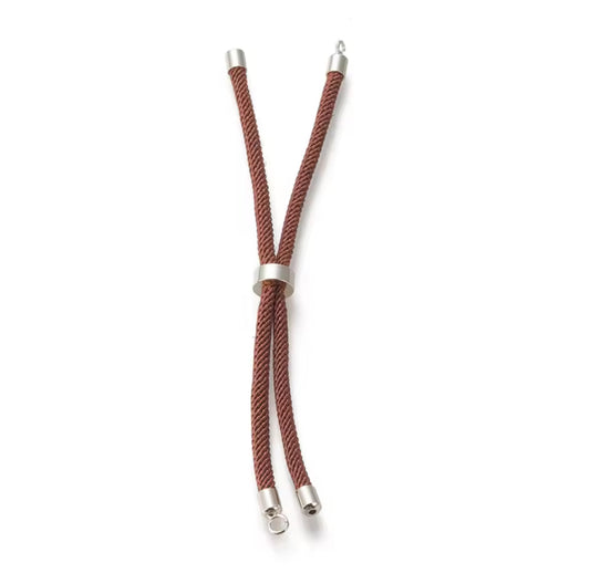 Armband - Coffee bruin - Zilver