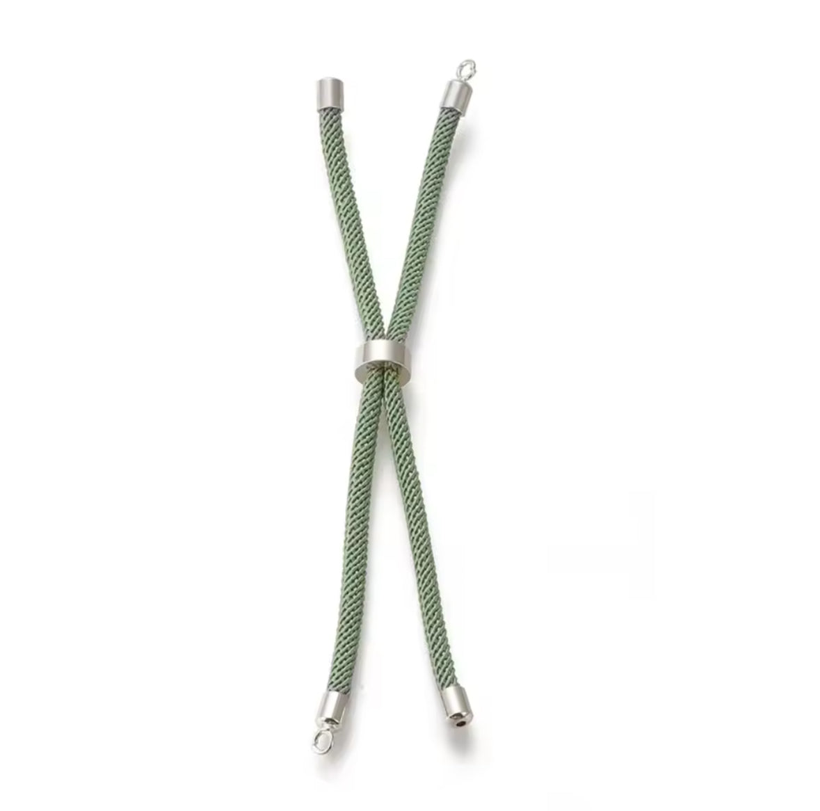 Armband - Mos groen - Zilver