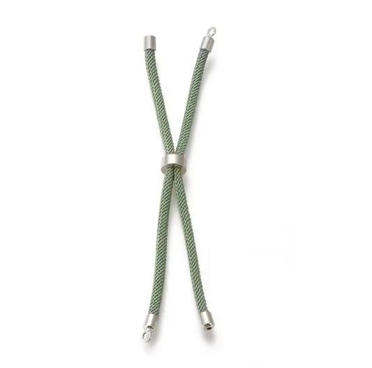 Armband - Mos groen - Zilver