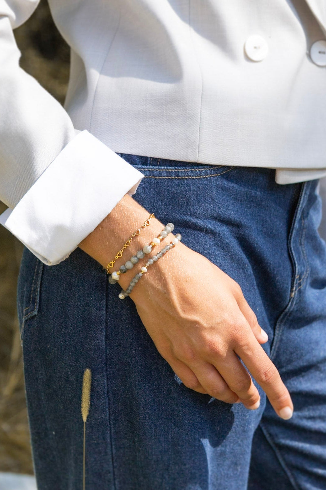 Edelsteen armband - Labradoriet