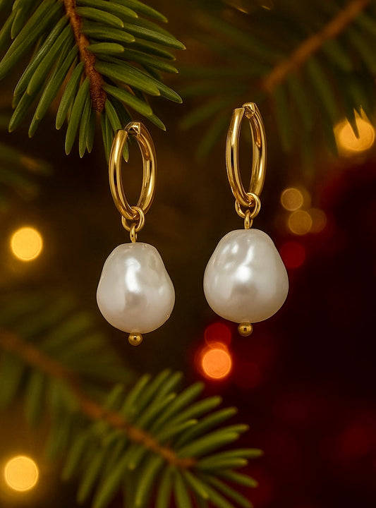 Barok Zoetwaterparel Oorbellen