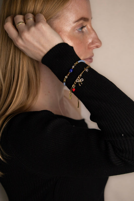 Bedelarmband – Saffier Geboortebloem