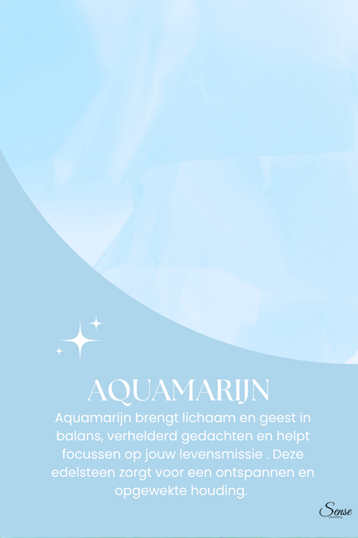 Edelsteen armband - Aquamarijn