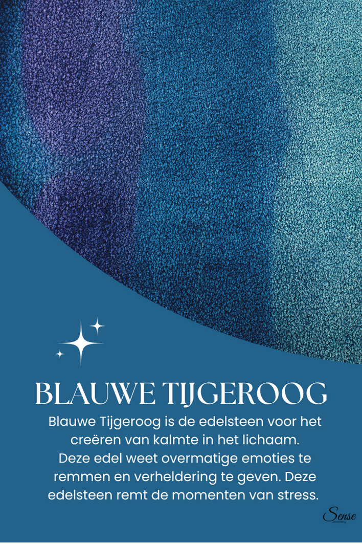 Edelsteen armband - Blauwe Tijgeroog
