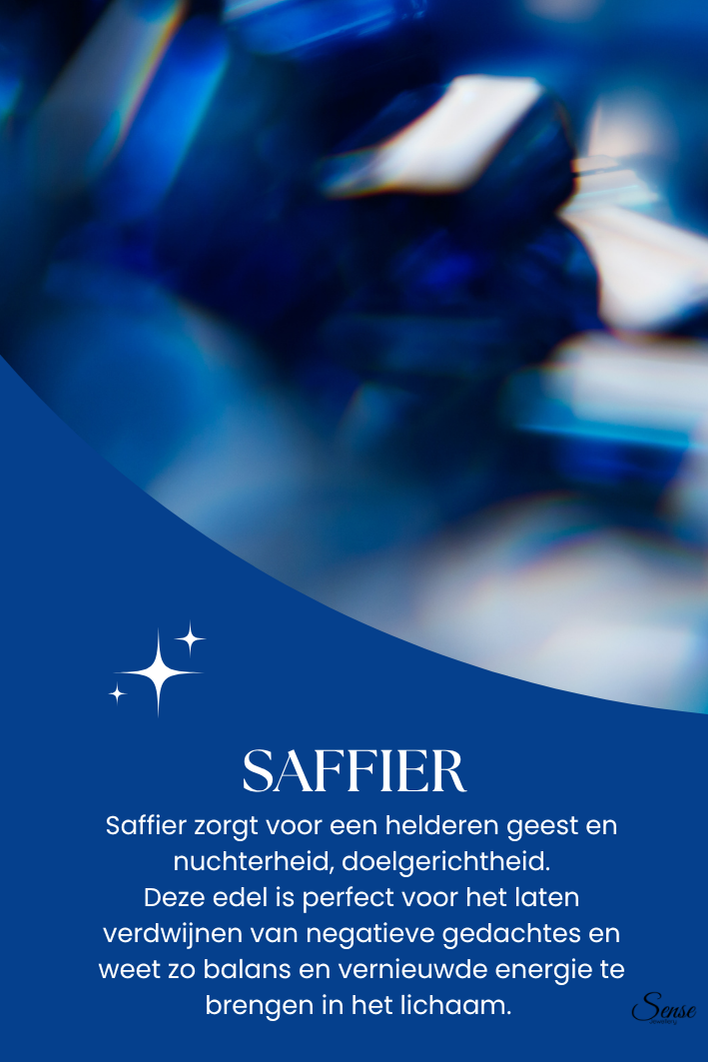 Edelsteen armband - Saffier