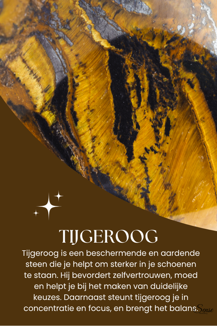Edelsteen armband - Tijgeroog