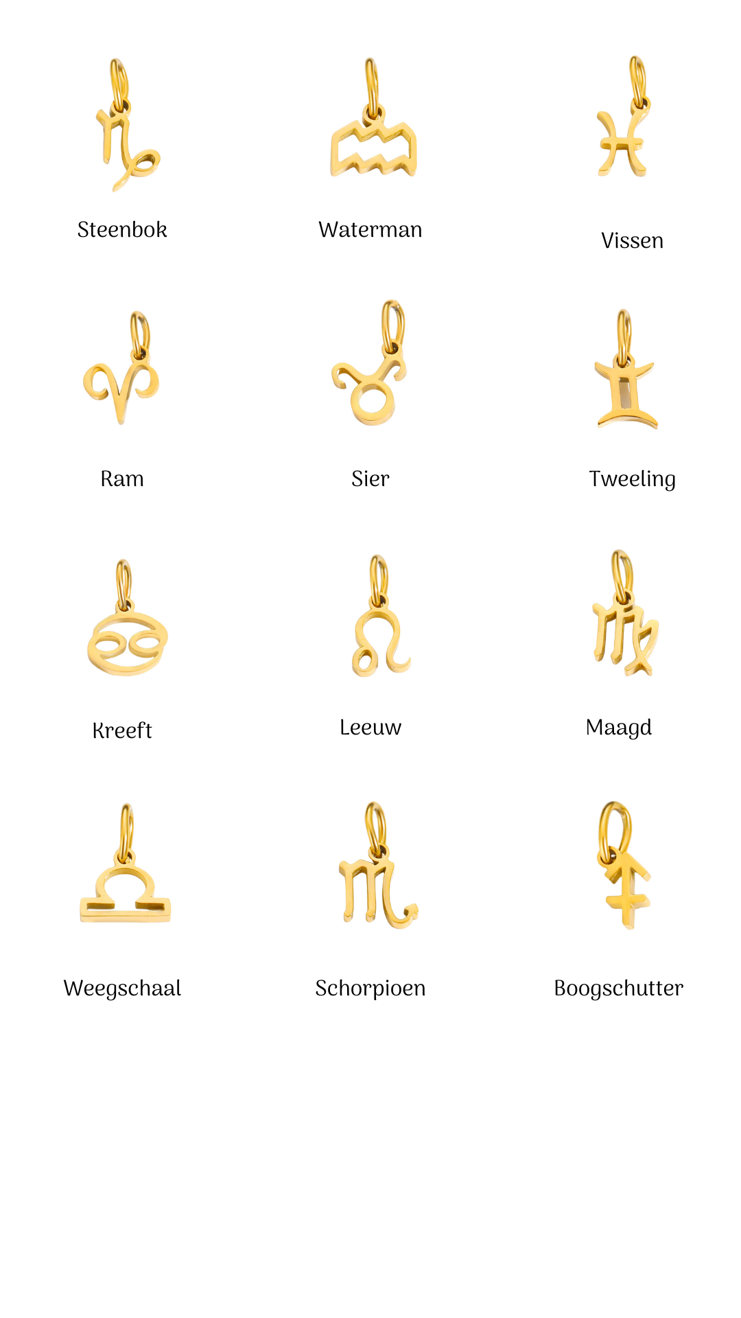 Sterrenbeeld oorbellen
