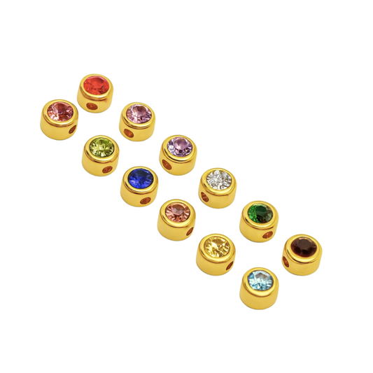 Geboortesteen bedeltjes - Los - Goud