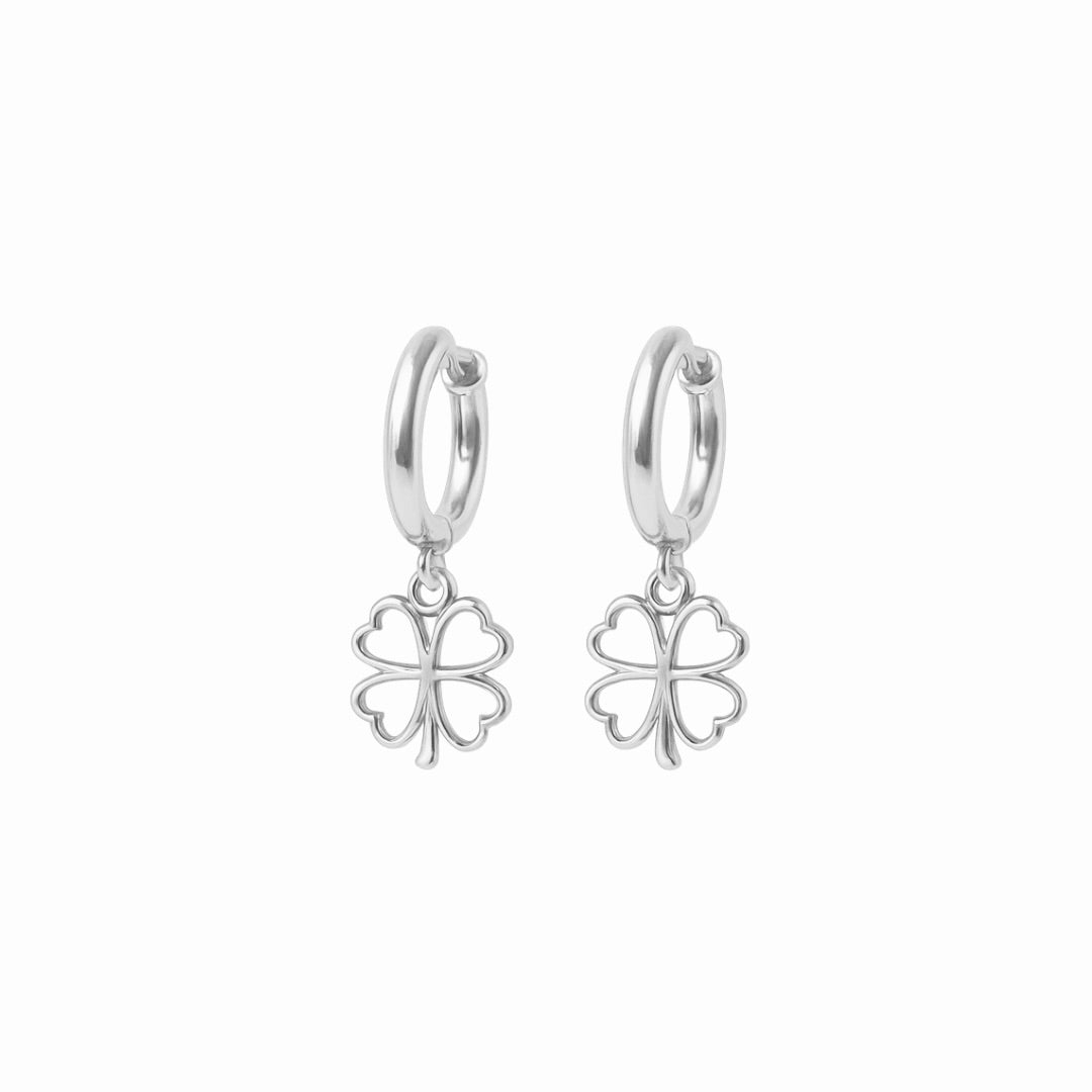 Symbolische Oorbellen – Klavertje 4