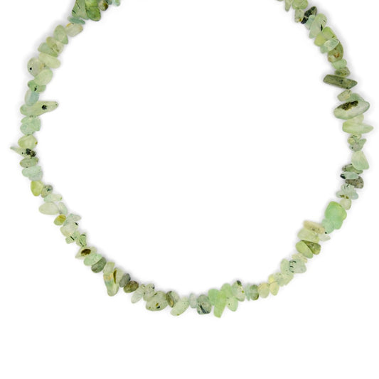 Bedelketting - Edelsteen - Prehniet - Zilver