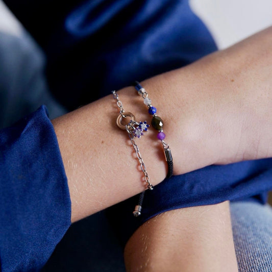 Custom - Edelsteen armband 2.0 - Zilver